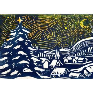 Van Gogh Holiday 5"x7" Greeting Cards Set of 8 Acid Free Stock Art Print